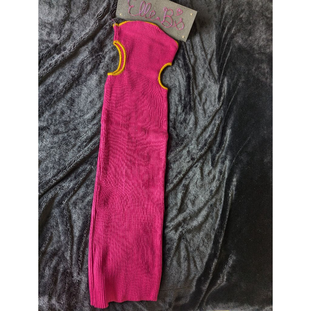 NWOT Pink /Orange Cut Out Sweater Dress S